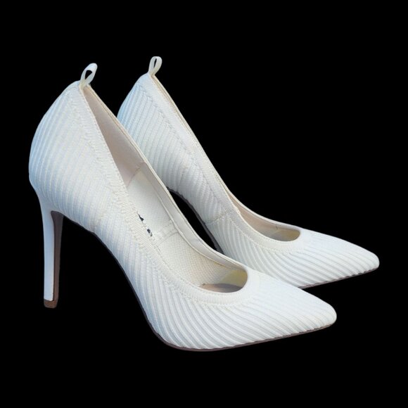 Mix No. 6 White Pump Heels - Picture 6 of 8
